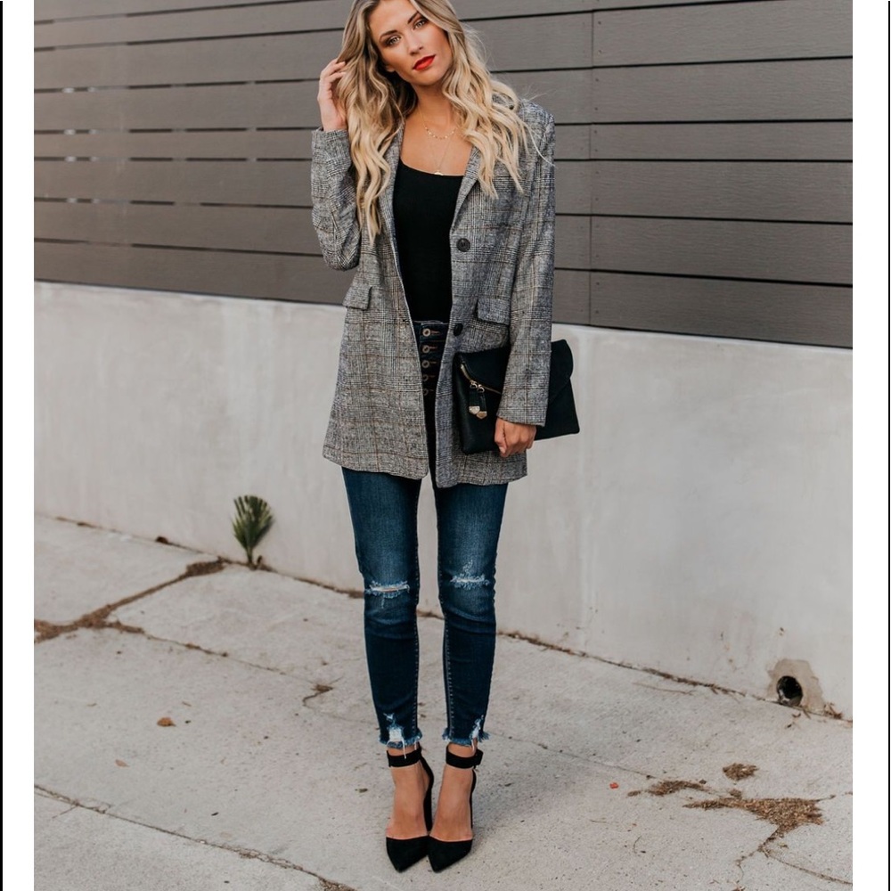 🖤HP🖤 x2 FRANKLYN Plaid Blazer - Picture 3 of 8